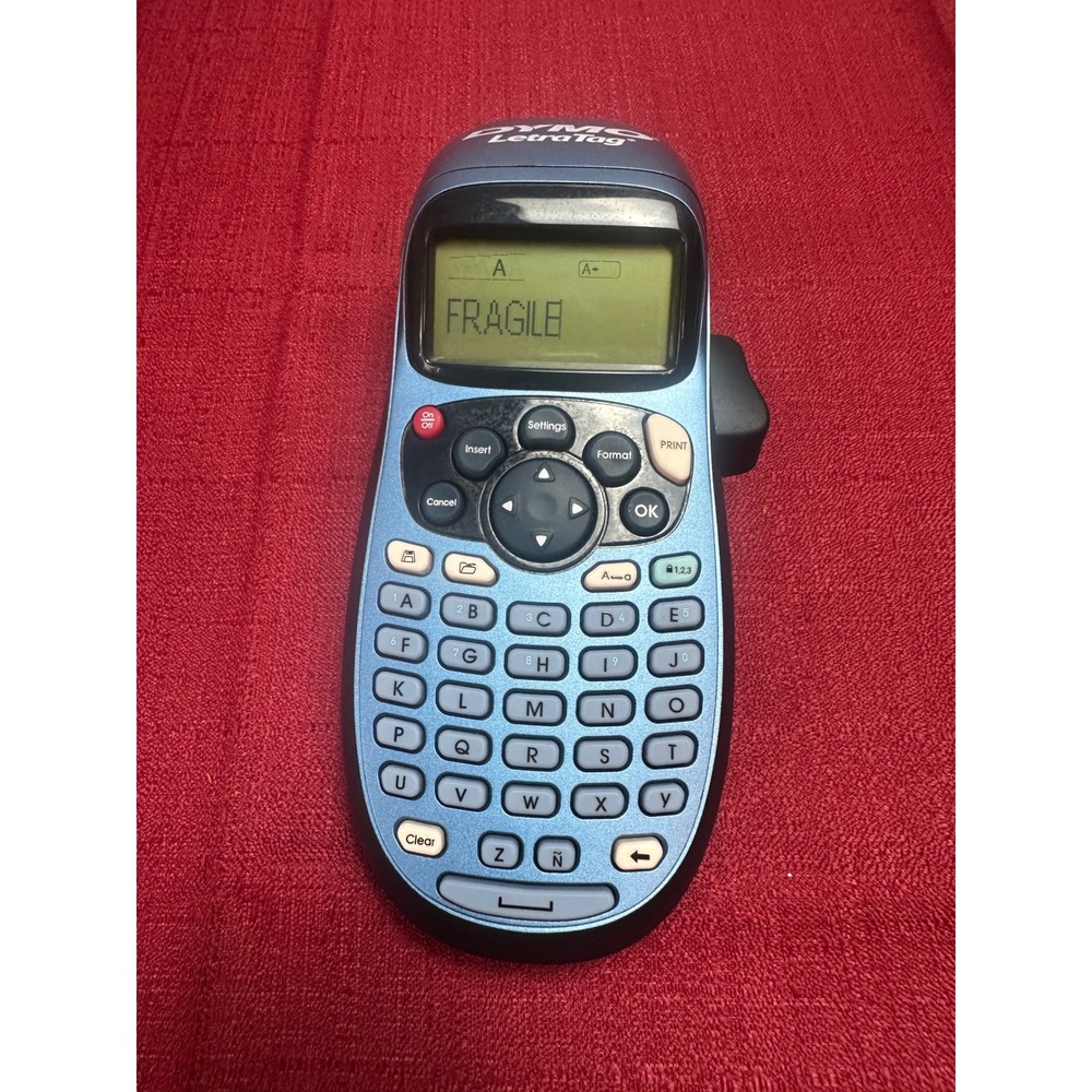DYMO LetraTag Handheld Label Maker Metallic Blue Portable Thermal Printer